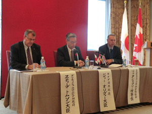Canada announced the reconstruction project for Tohoku disaster area
