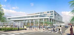 高知市新庁舎の建設に丸太打設工法、スギ１万6,000本利用