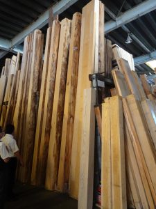 現品熟覧製品を安定供給する東京中央木材市場